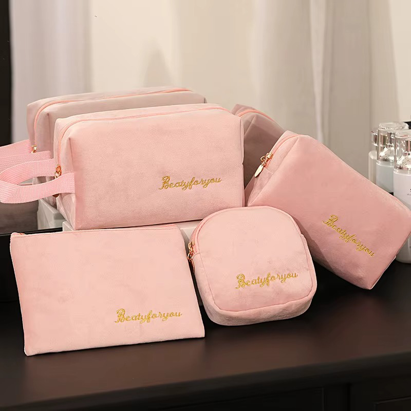faux suede cosmetic bags (2)